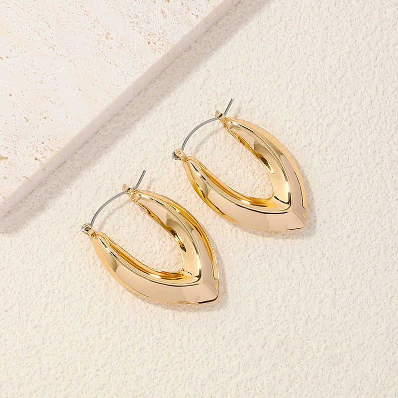 Vivid Vibe Metal V-shaped Earrings - Planderful Vienna Verve Collection