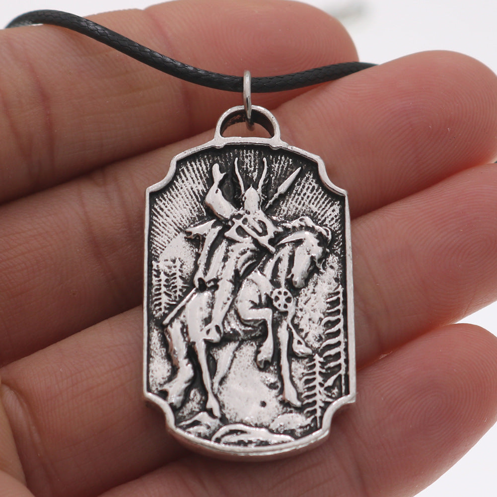 Archangel Knight Pendant with Tree of Life Necklace - Retro Men's Accessories