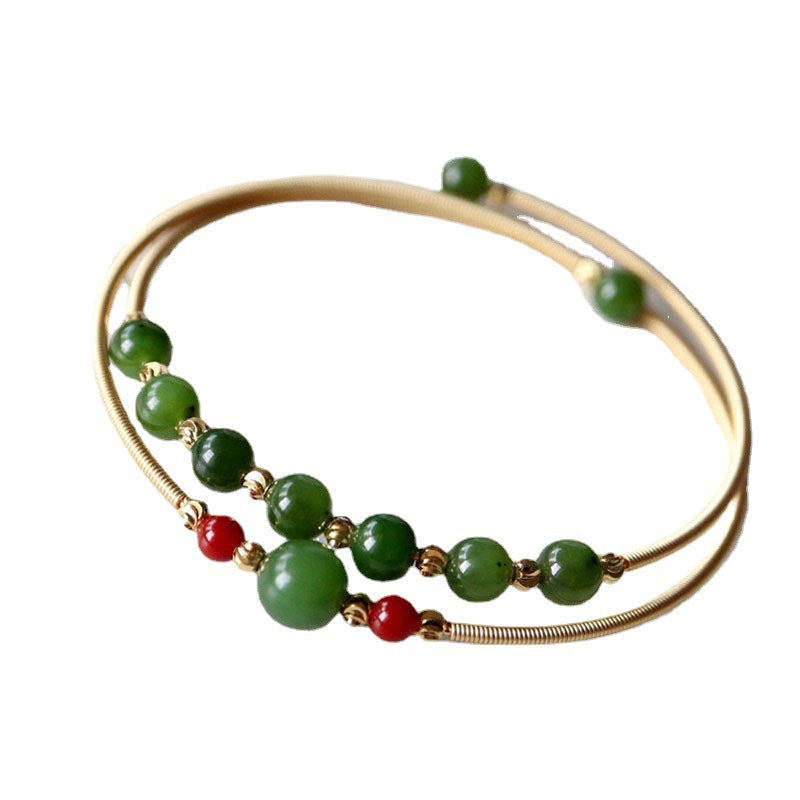 Fortune's Favor Sterling Silver Jade Bracelet