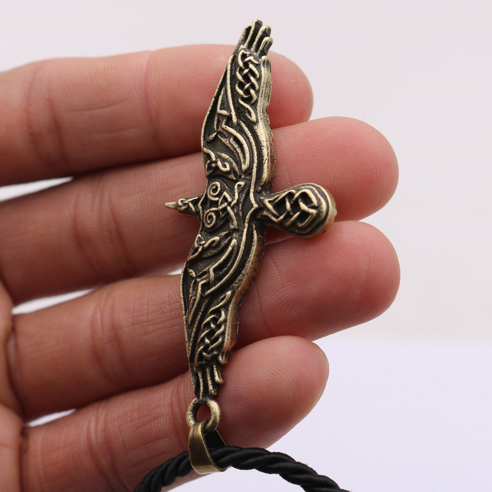 Viking Bird Necklace from the Norse Legacy Collection - Men's Fashion Jewelry with Animal Pendants