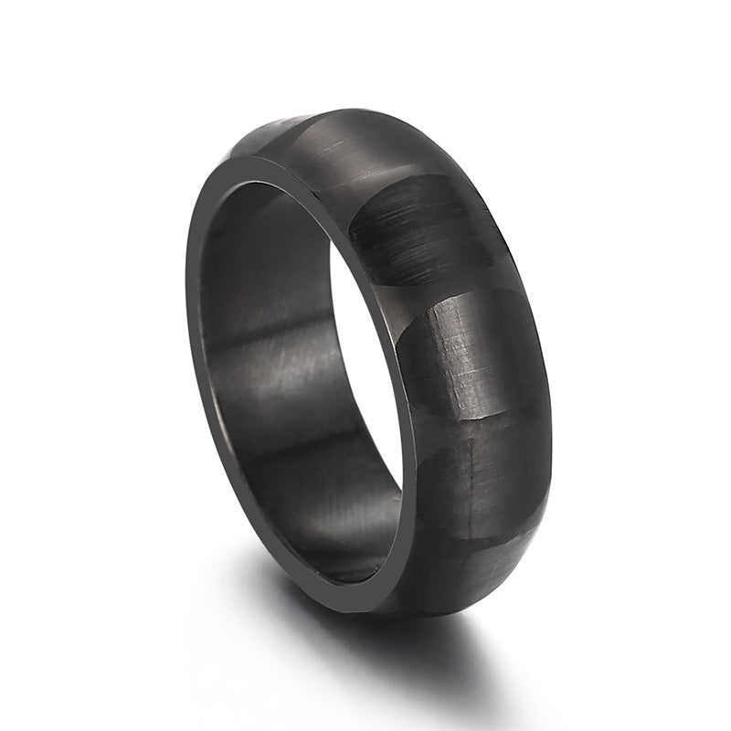 Modern Matte Titanium Steel Men's Ring with Brushed Finish and Comfortable Fit