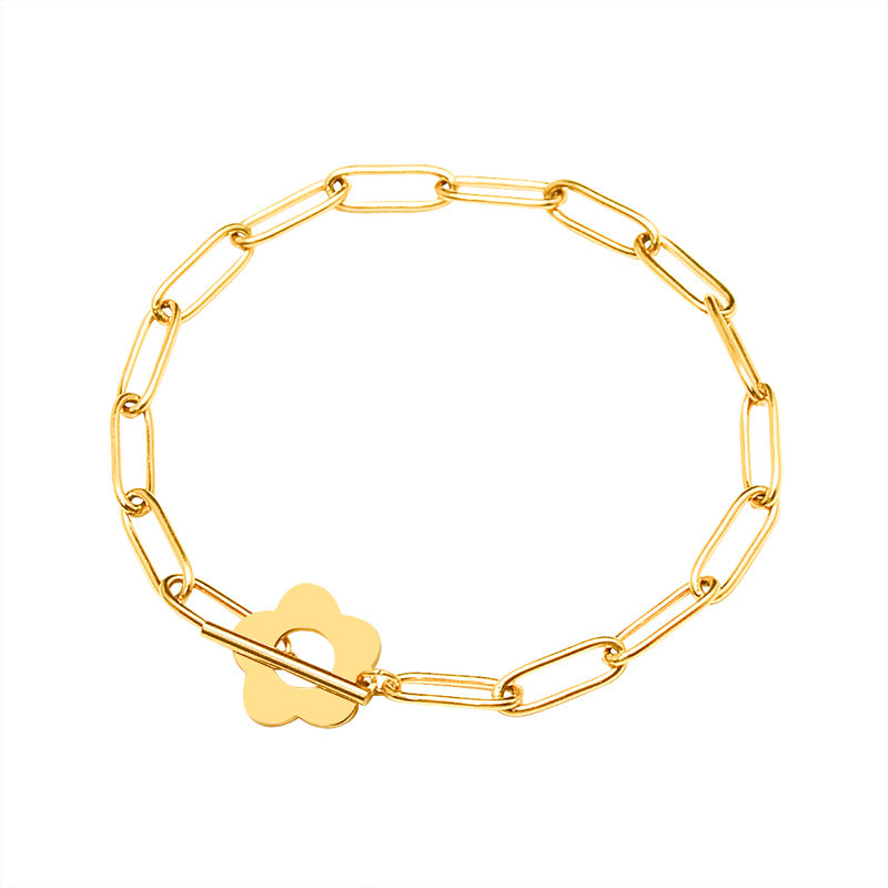 Golden Blossom Friendship Bracelet in European and American Style