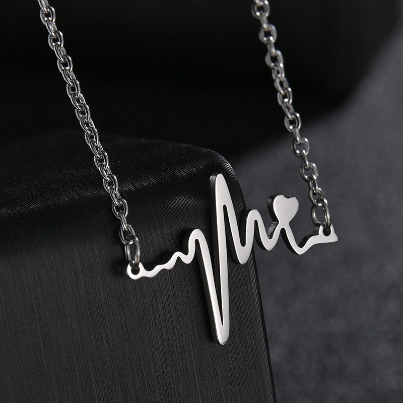 European and American Fashionable Titanium Steel Love Necklace