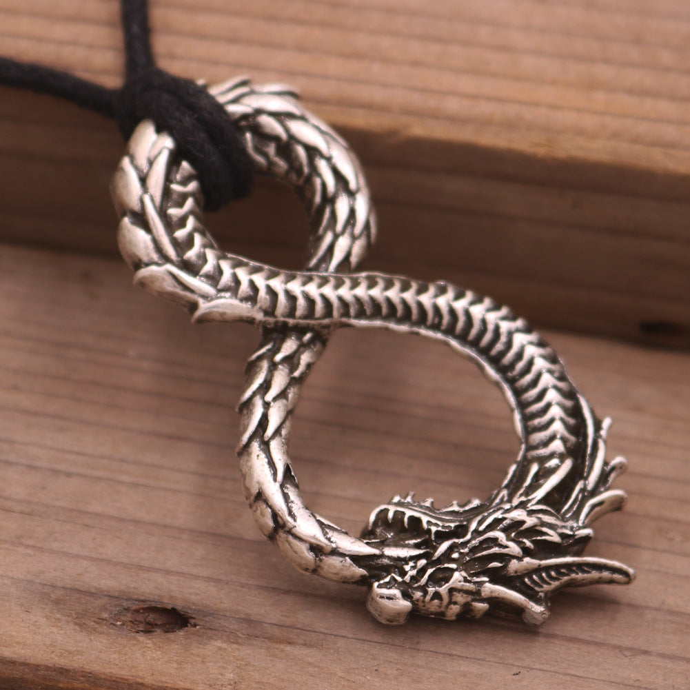 Viking Odin Dragon Pendant Men's Necklace - European & American Fashion Jewelry