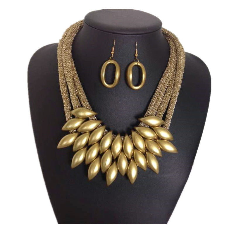 Jungle Rhythms Tassel Necklace and Earrings Set by Planderful