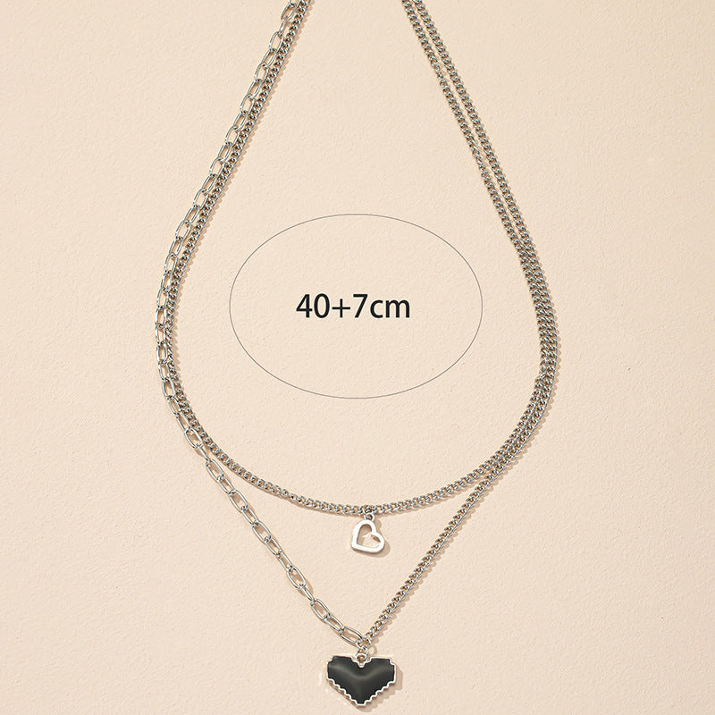 Double-Layer Love Necklace with Niche Design - Vienna Verve Collection