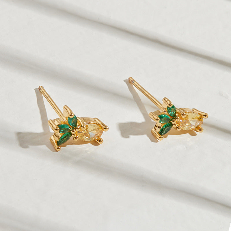 Luxurious Vienna Verve Pineapple Stud Earrings for Women