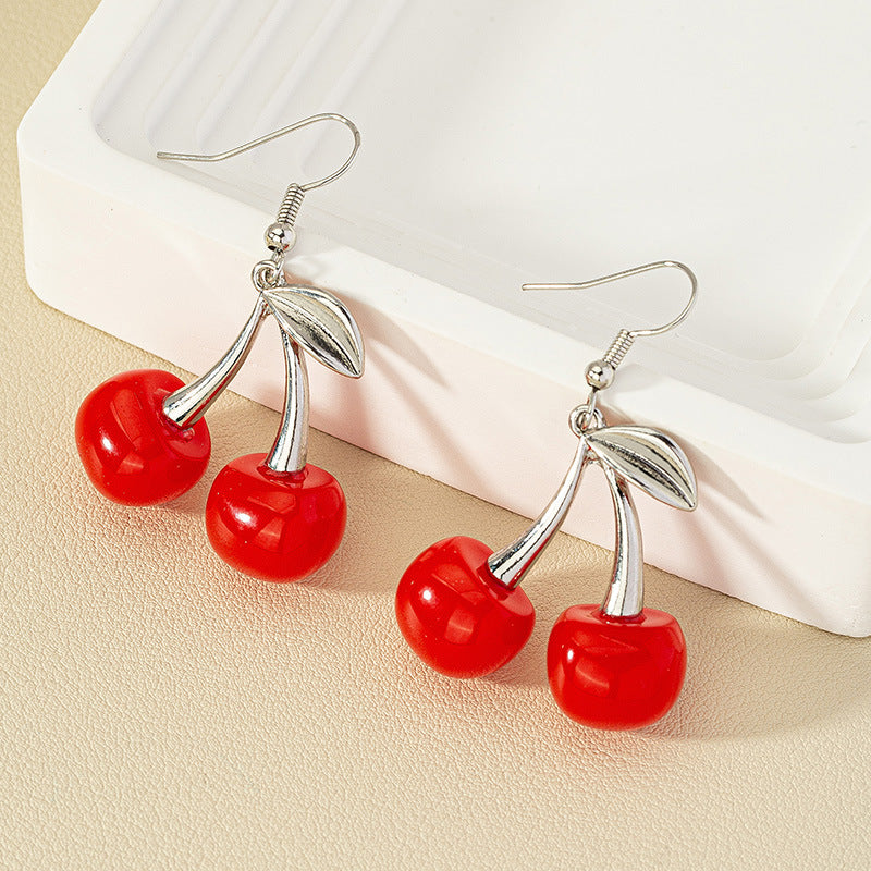 Black Cherry Earrings - Fashionable European and American Jewelry