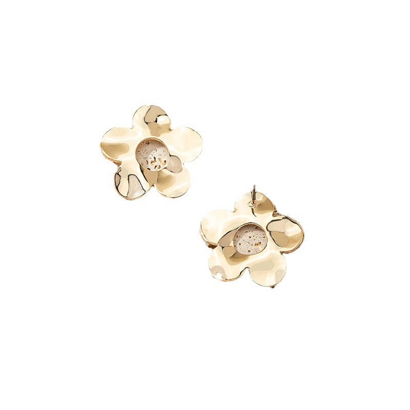 French Metal Flower Earrings - Vienna Verve Collection