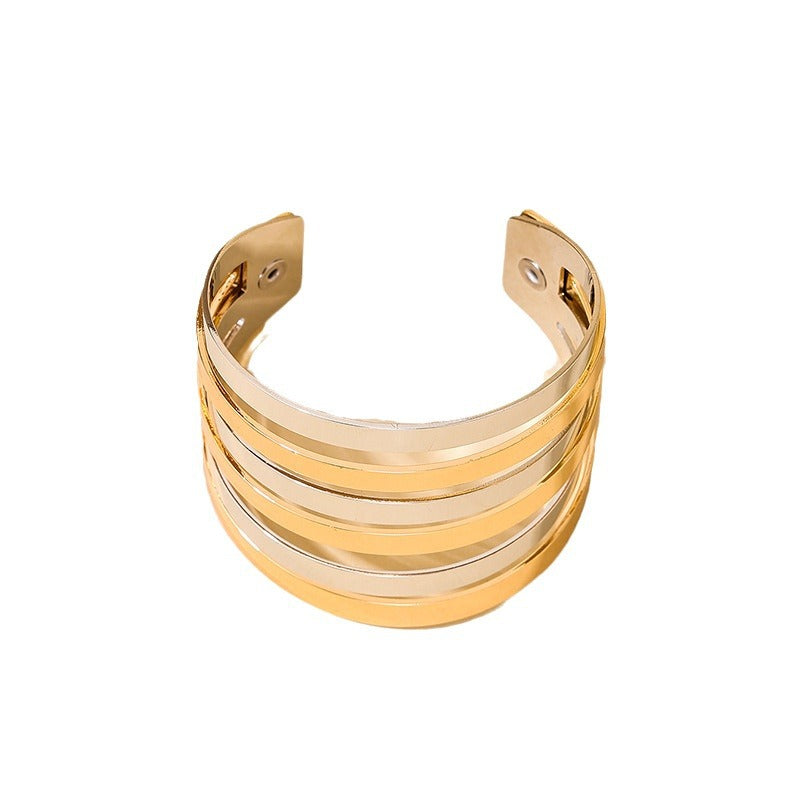 Luxurious Vienna Verve Metal Bracelet with Unique Hollow Design