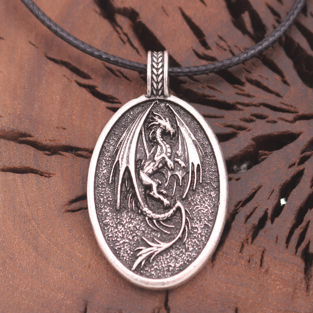 Dragon Totem Pendant Necklace - Viking Style Men's Jewelry