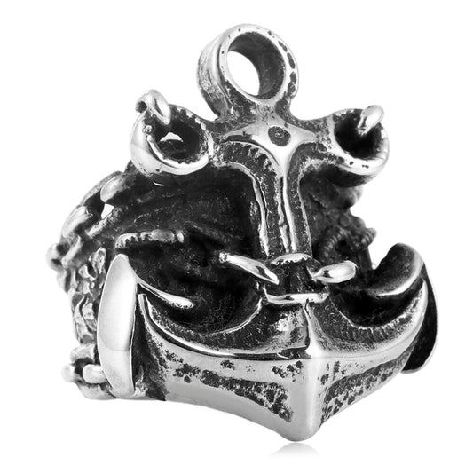 Personalized Retro Titanium Steel Anchor Ring for Men - Trendy Stainless Steel Accessories