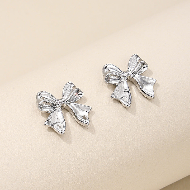 French Chic Bow Earrings for Stylish Women on the Go