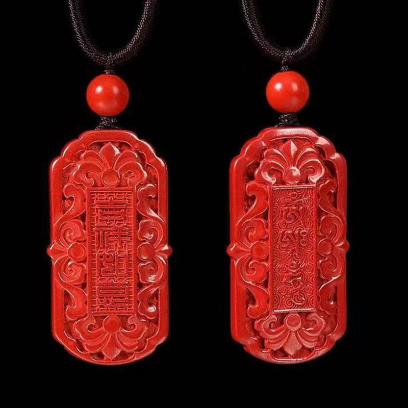 Cinnabar Auspicious Lucky and Wishful Pendant