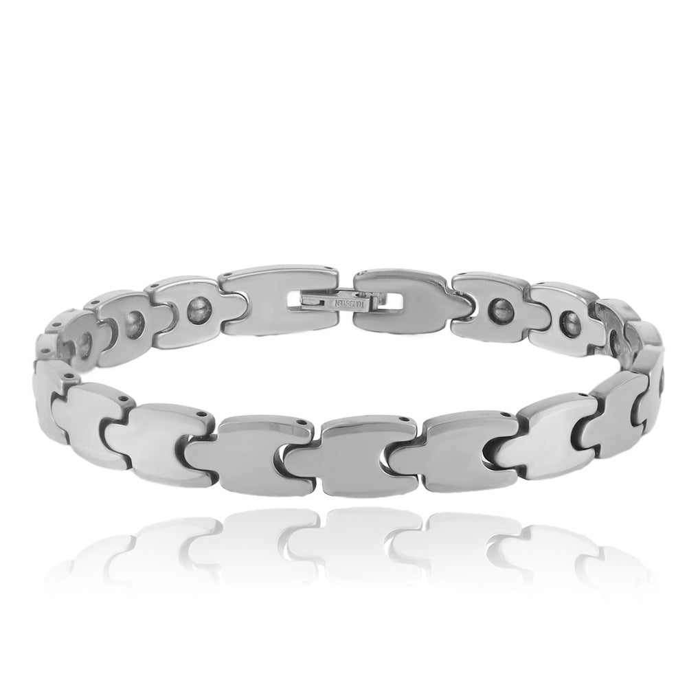 Punk-Inspired Personalized Titanium Steel Bracelet for Men and Women