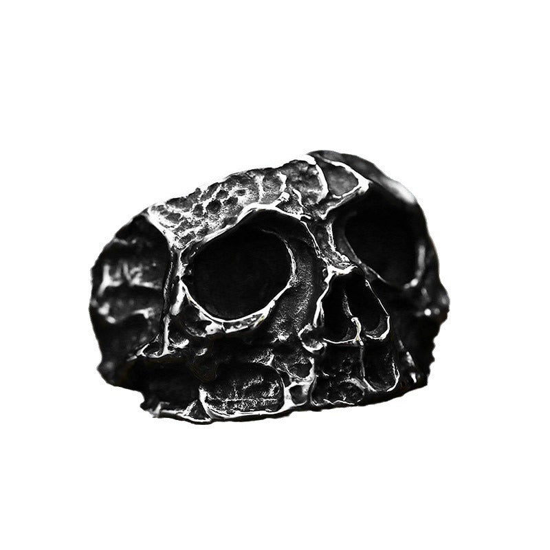 Retro Punk Titanium Steel Skull Ring for Men - Wholesale Stainless Steel Domineering Design