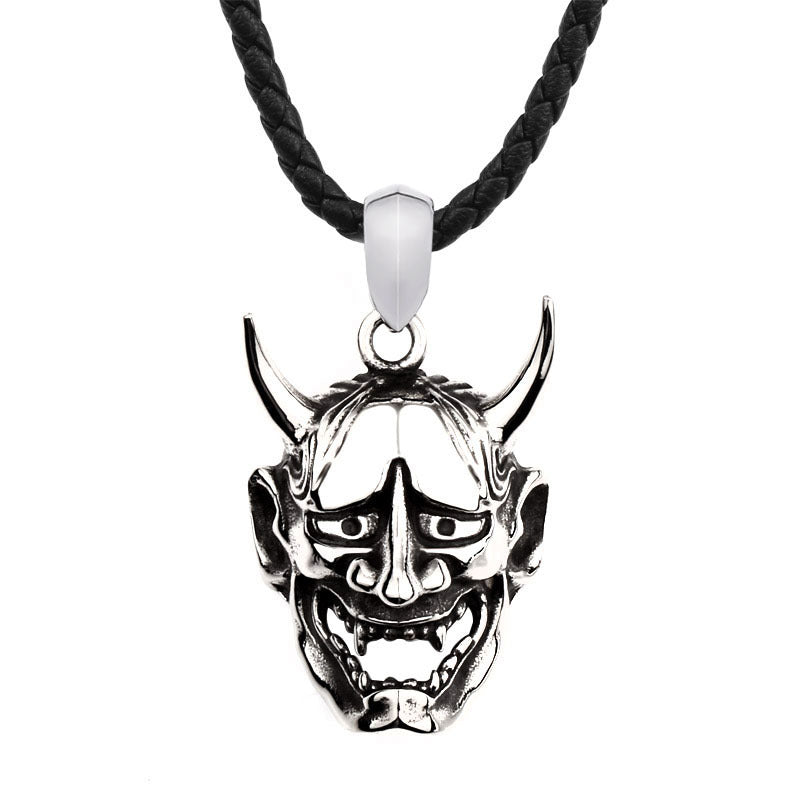 Vintage-Inspired Exaggerated Skull Pendant for Men - Wholesale Evil Mask Jewelry