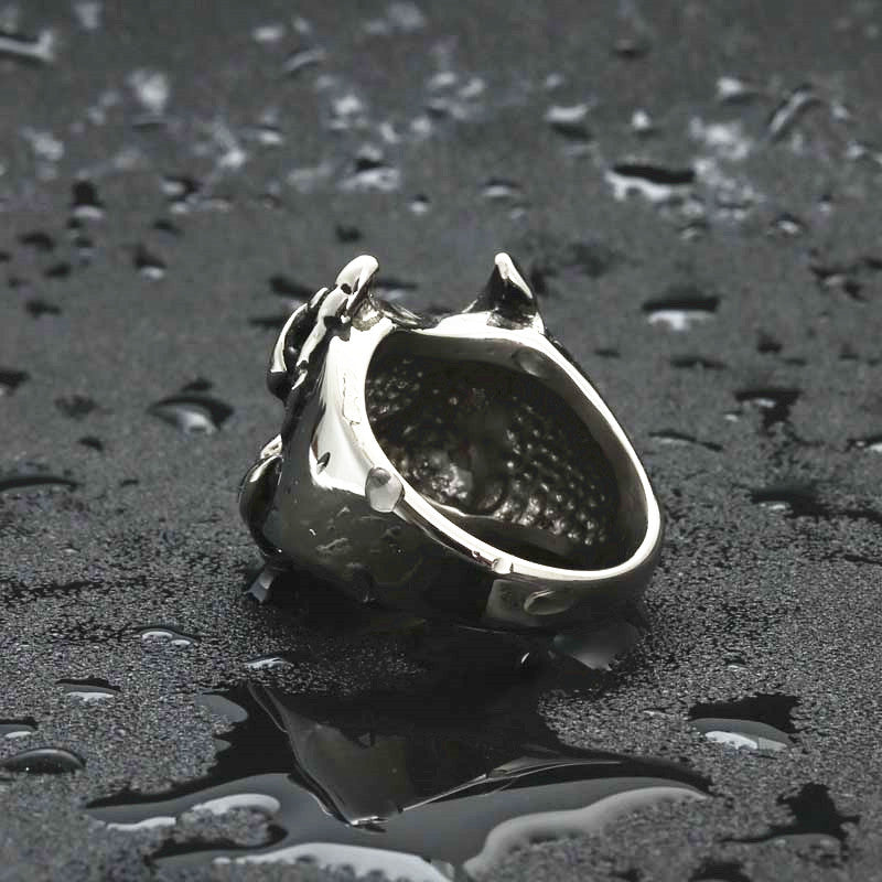 Titanium Steel Eagle Ring for Men - Retro Hipster Punk Stainless Steel Accessory