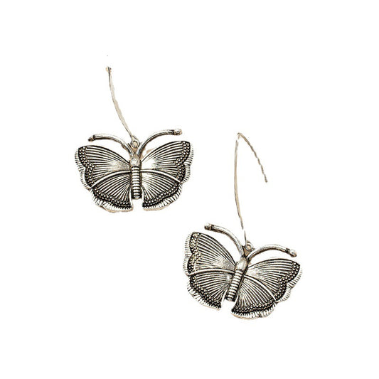 Butterfly Wing Metal Earrings - Vienna Verve Collection