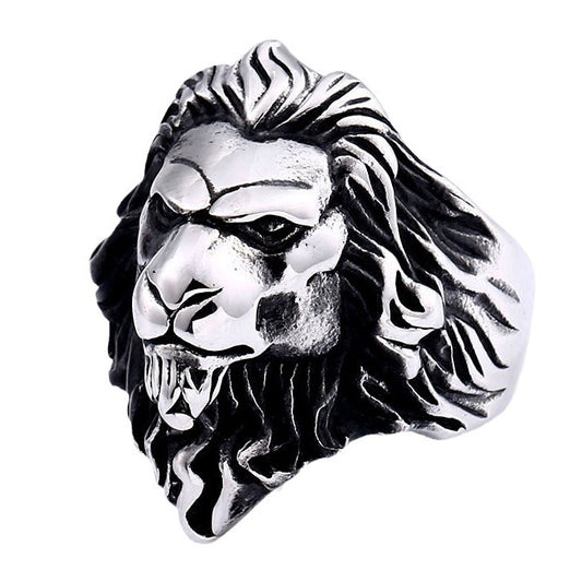 Wholesale Trendy Titanium Steel Men's Lion Ring - Cross-Border Fashion Jewelry for Men