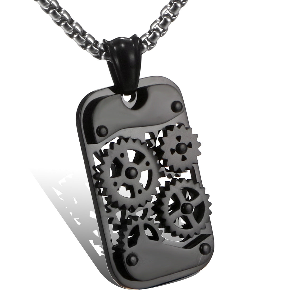 Revolutionary Punk-Inspired Titanium Steel Pendant for Men - Simple and Stylish Stainless Steel Jewelry