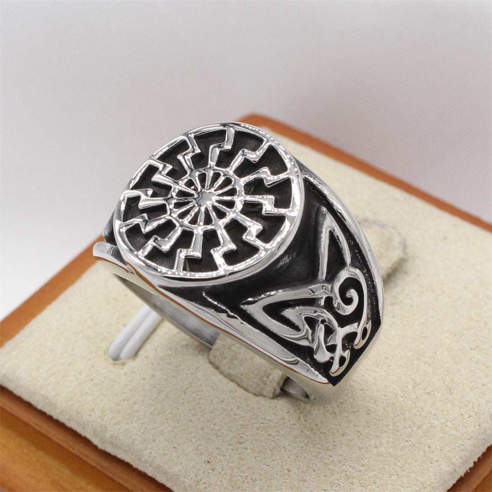 Vintage Celtic Viking Titanium Steel Ring for Men