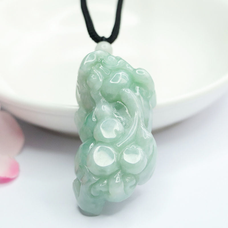 Fortune's Favor Sterling Silver Jade Pixiu Pendant