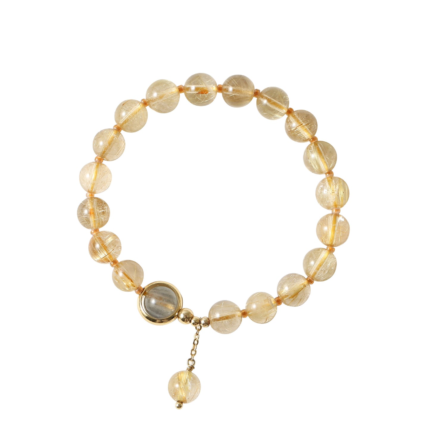 Golden Hair Crystal Sterling Silver Bracelet - Fortune's Favor Collection