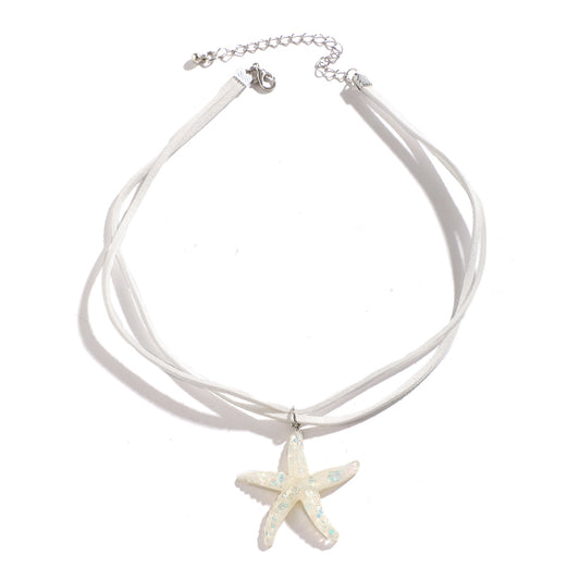 Bohemian Mermaid Starfish Tassel Necklace from the Vienna Verve Collection