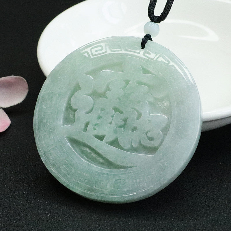 Fortune's Favor: Sterling Silver Jade Pendant for Wealth and Prosperity