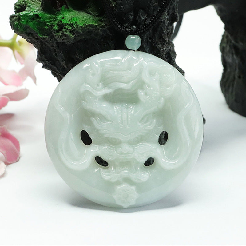 Jade Dragon Head Pendant from Fortune's Favor Collection