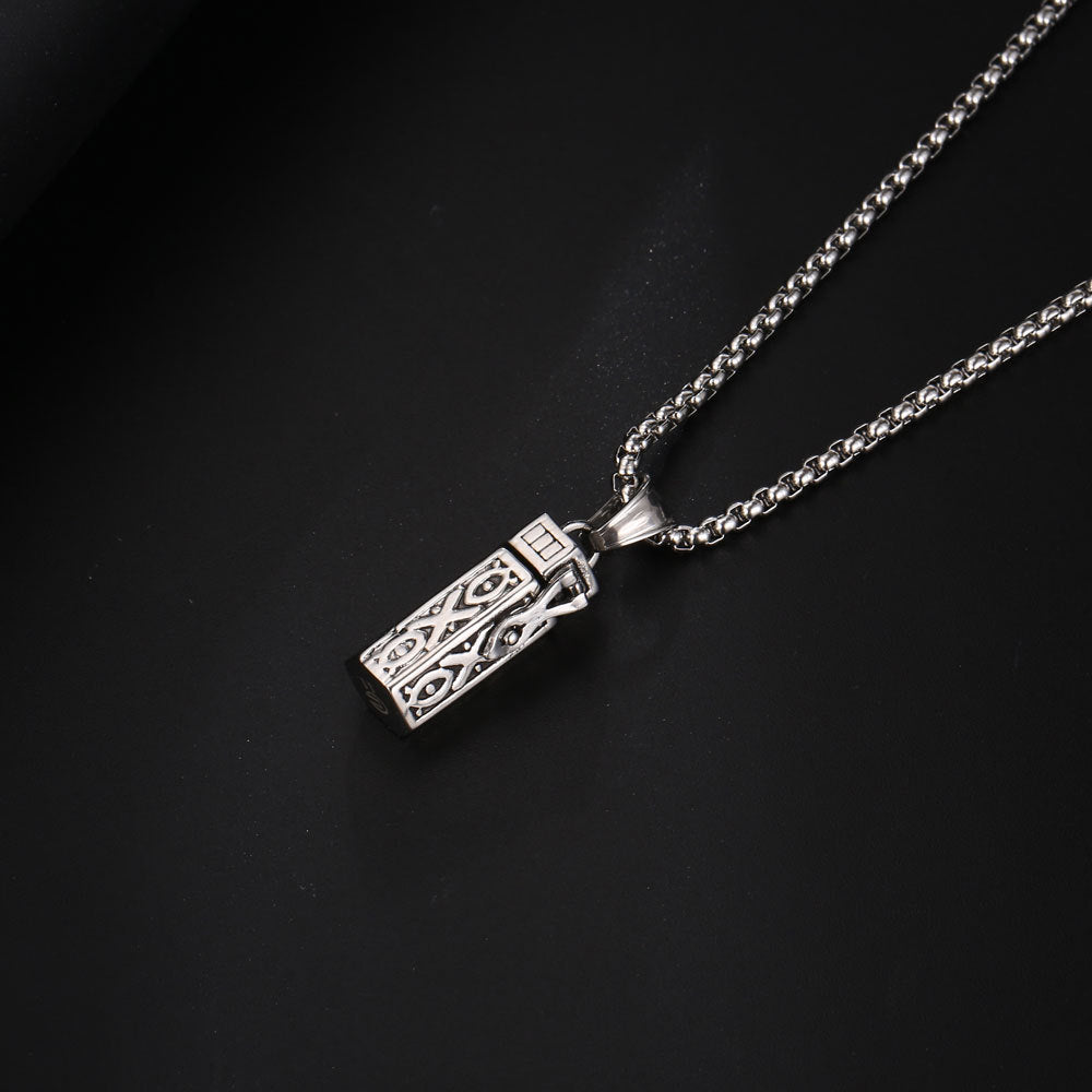 Vintage-Inspired Essential Oil Pendant Necklace for Men and Women