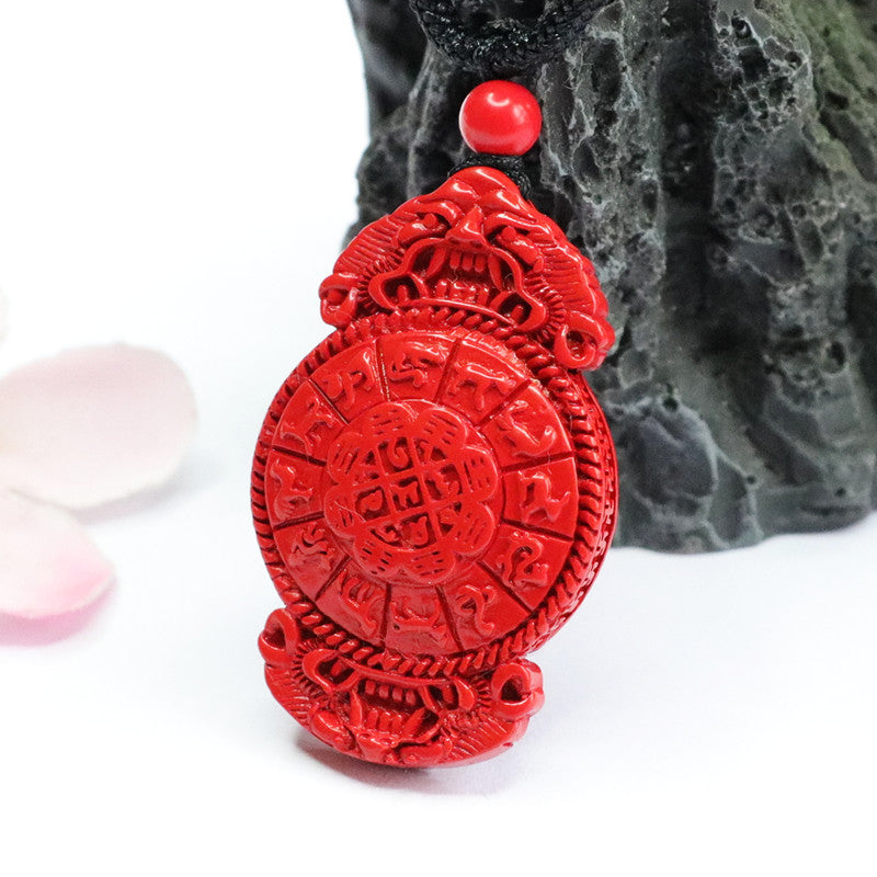 Red Sand Cinnabar Nine Palace Bagua Charm