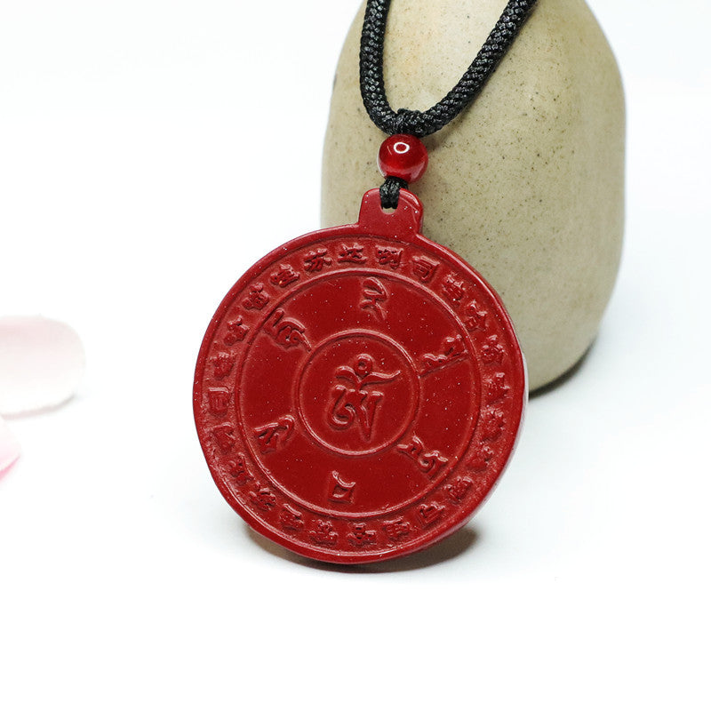 Charm and Elegance: Fortune's Favor Cinnabar Stone Pendant