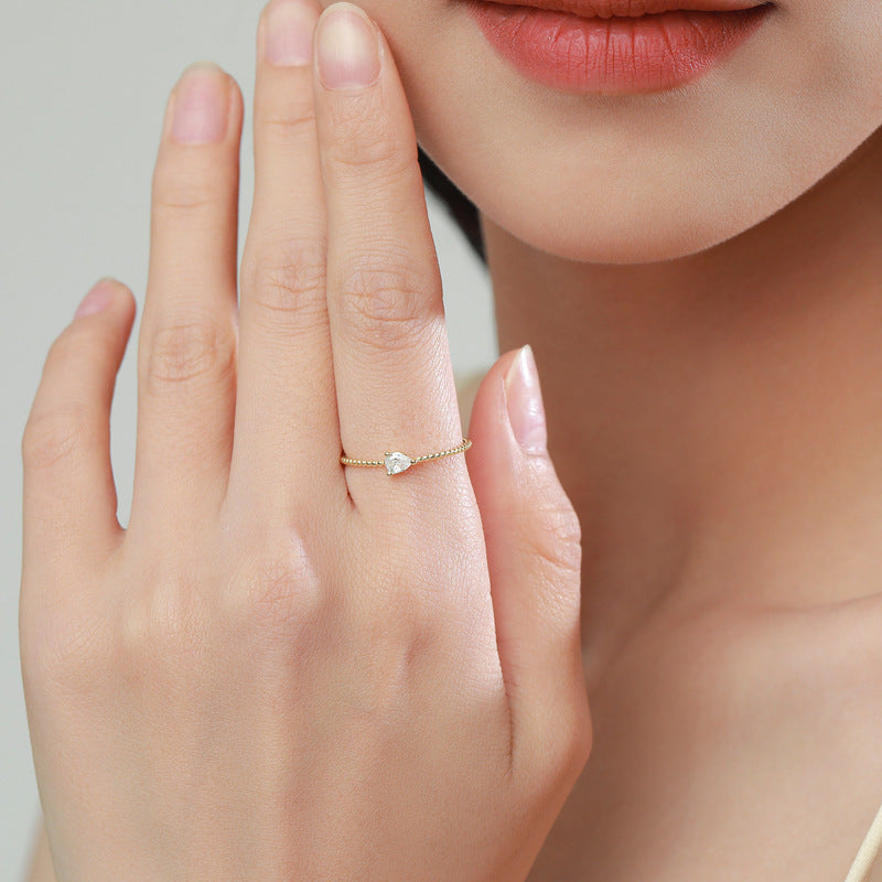 Everyday Genie Sterling Silver Zircon Ring - Simple and Elegant