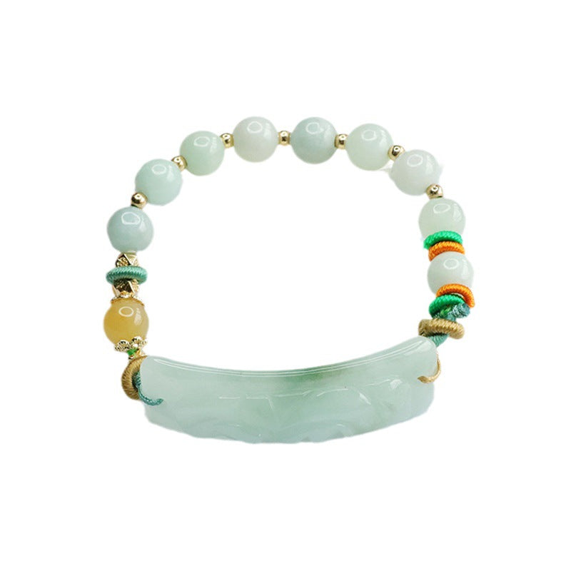 Fortune's Favor Sterling Silver Jade Bracelet by Planderful Collection