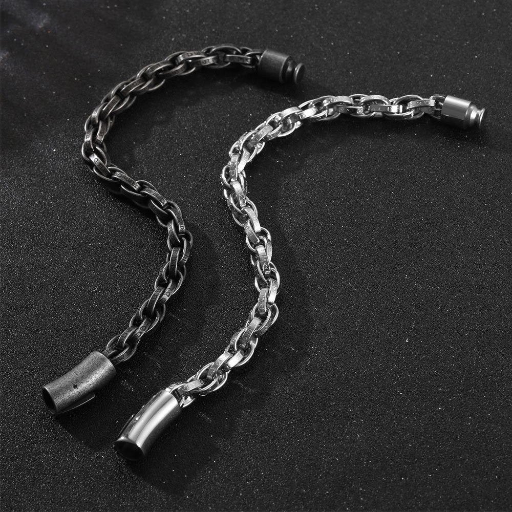 Handcrafted Retro Titanium Steel Men's Braided Bracelet - Distinctive Style Jewelry