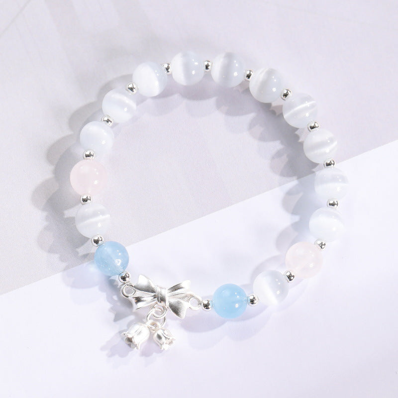 Fortune's Favor Lavender Opal and Crystal Bracelet