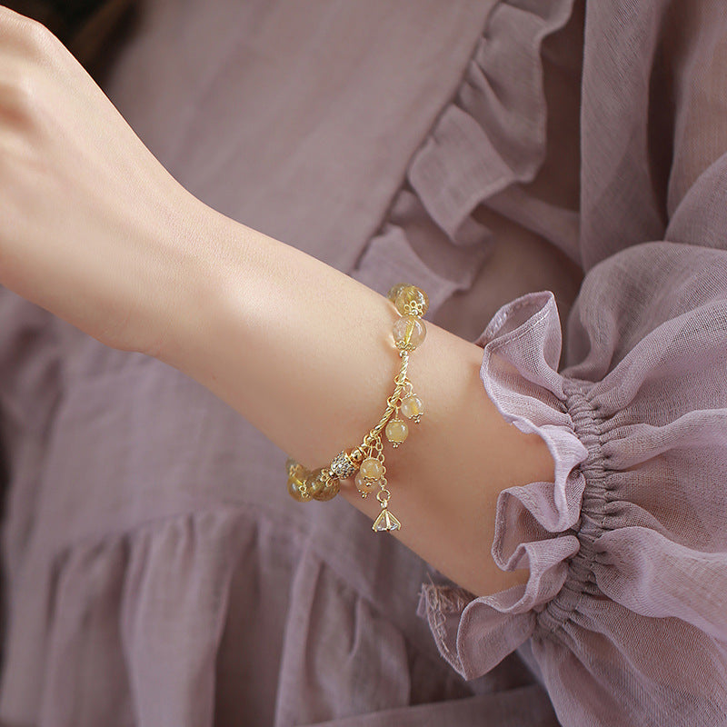 Crystal Tassel Bracelet in Sterling Silver