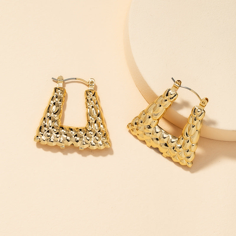 Geometric Metal Statement Earrings - Vienna Verve Collection