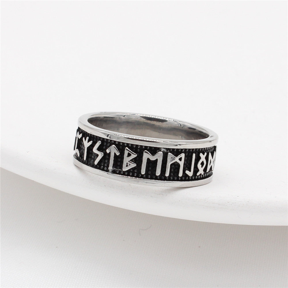 Retro Viking Titanium Steel Ring for Men