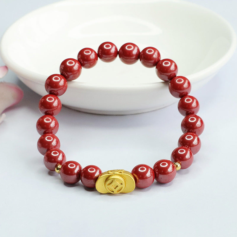 Emperor Sand and Cinnabar Stone Bracelet