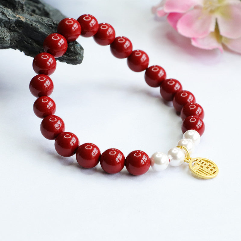 Purple Sand Fortune Cinnabar Tassel Bracelet