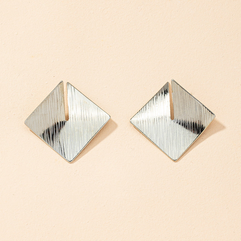 Exaggerated Retro Metal Texture Earrings - Vienna Verve Collection