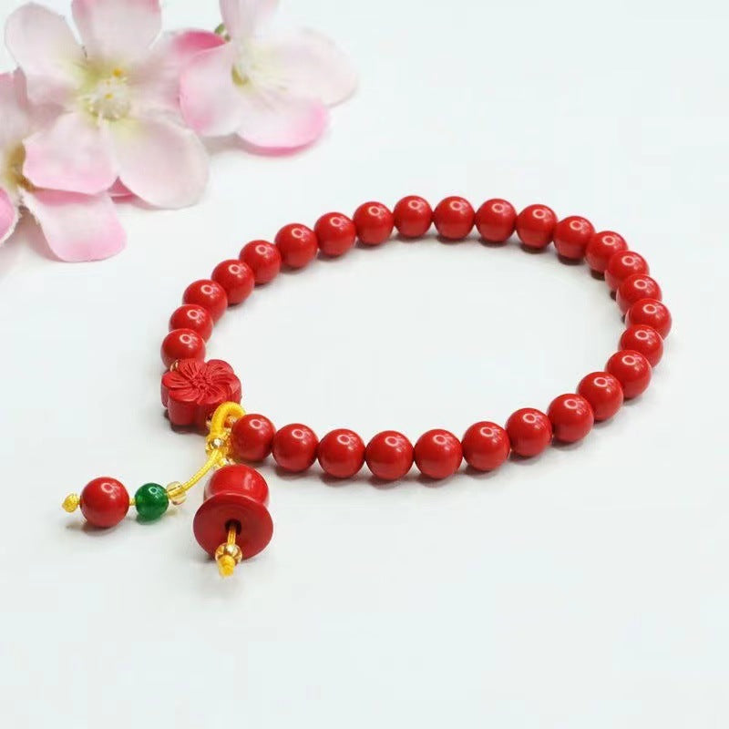 Red Sand Peach Blossom Bell Bracelet