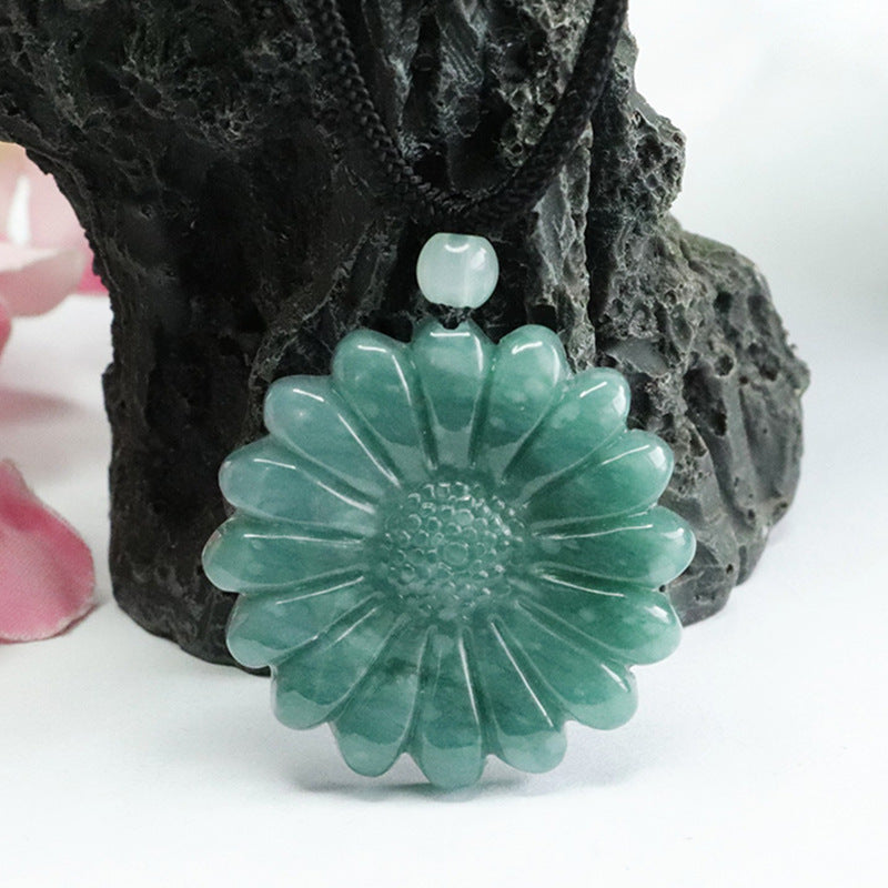 Sunflower Jade Pendant by Planderful Collection