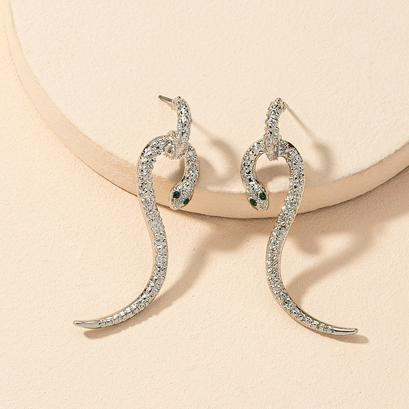 Snake Charm Alloy Earrings - Vienna Verve Collection