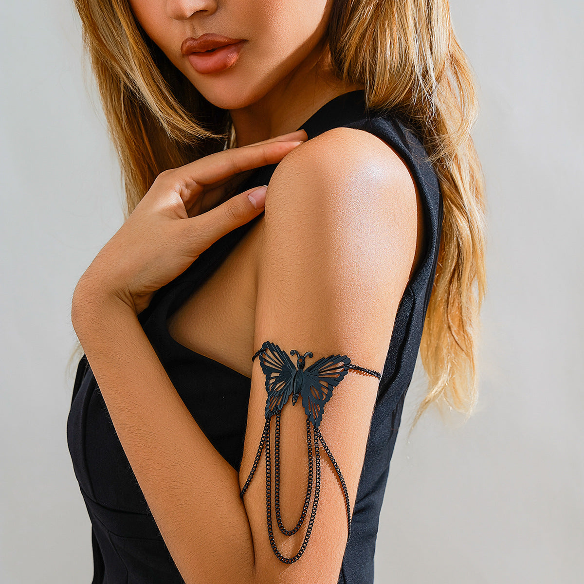 Butterfly Arm Bracelet Leg Chain - Exaggerated Punk Tassel Jewelry - European & American Style