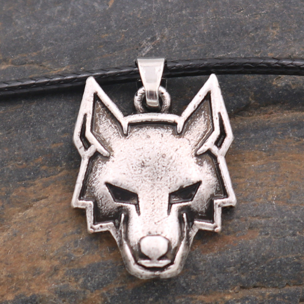 Viking Odin Wolf Head Necklace - Norse Legacy Collection