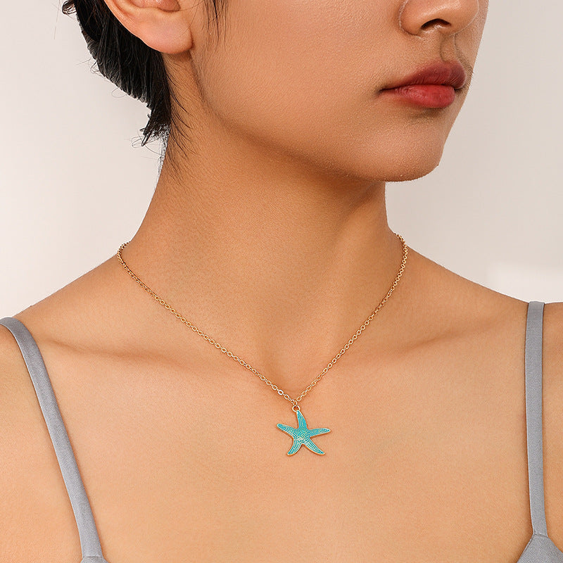 Sweet Starfish Pendant Necklace - Summer Vibes